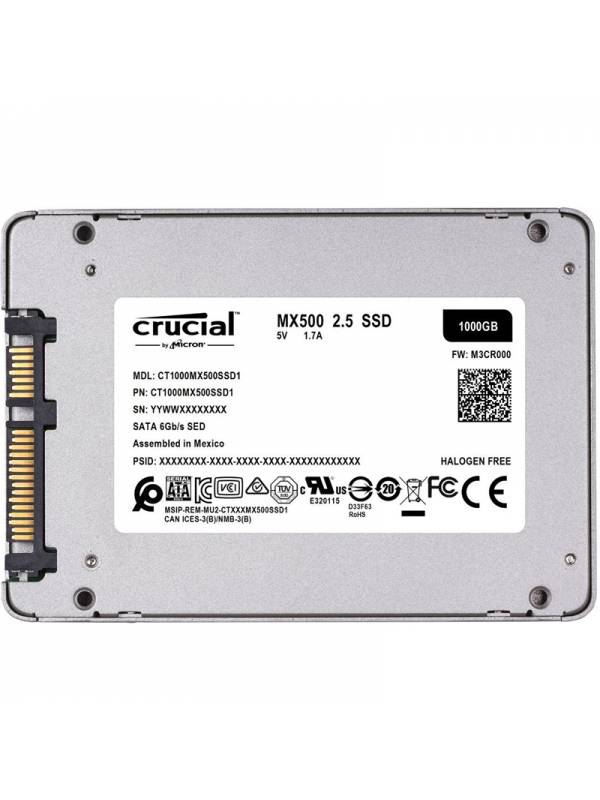 DISCO SSD   1TB CRUCIAL        SATA3 MX500 PN: CT1000MX500SSD1 EAN: 649528785060