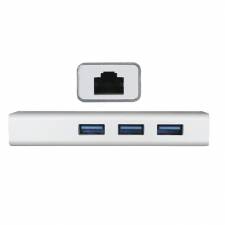HUB 3 PTOS USB 3.0 + ETHERNET   GIGALAN SILVER PN: APPC07GHUB EAN: 8435099524434