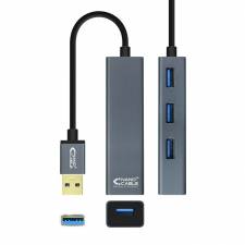 HUB USB 3.0 USB-A/M ALUMINIO N ANO CABLE CORTO PN: 10.16.4402 EAN: 8433281009714